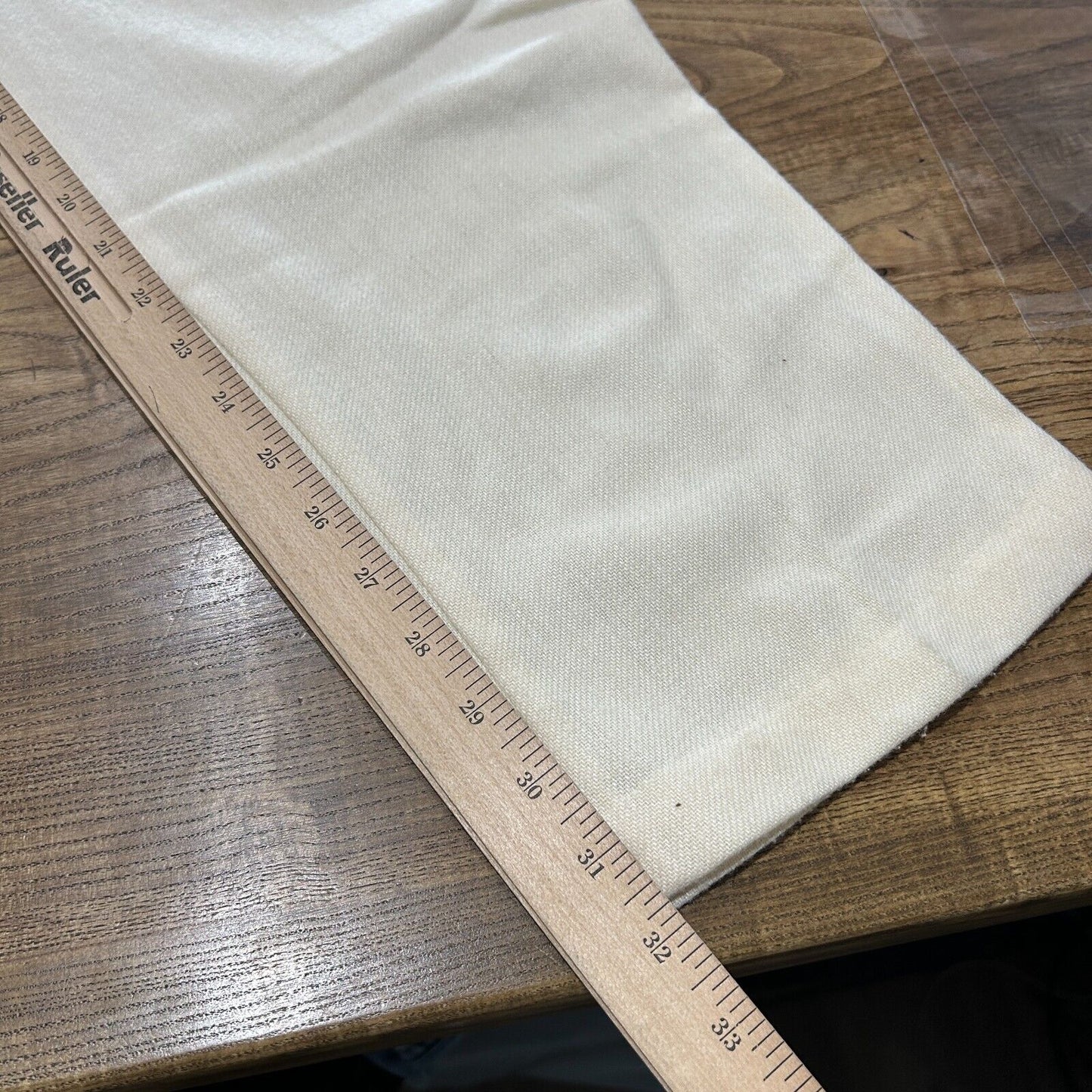 VINTAGE 80s | Cream Wool Blend Pleated Trouser Pants W26 L32