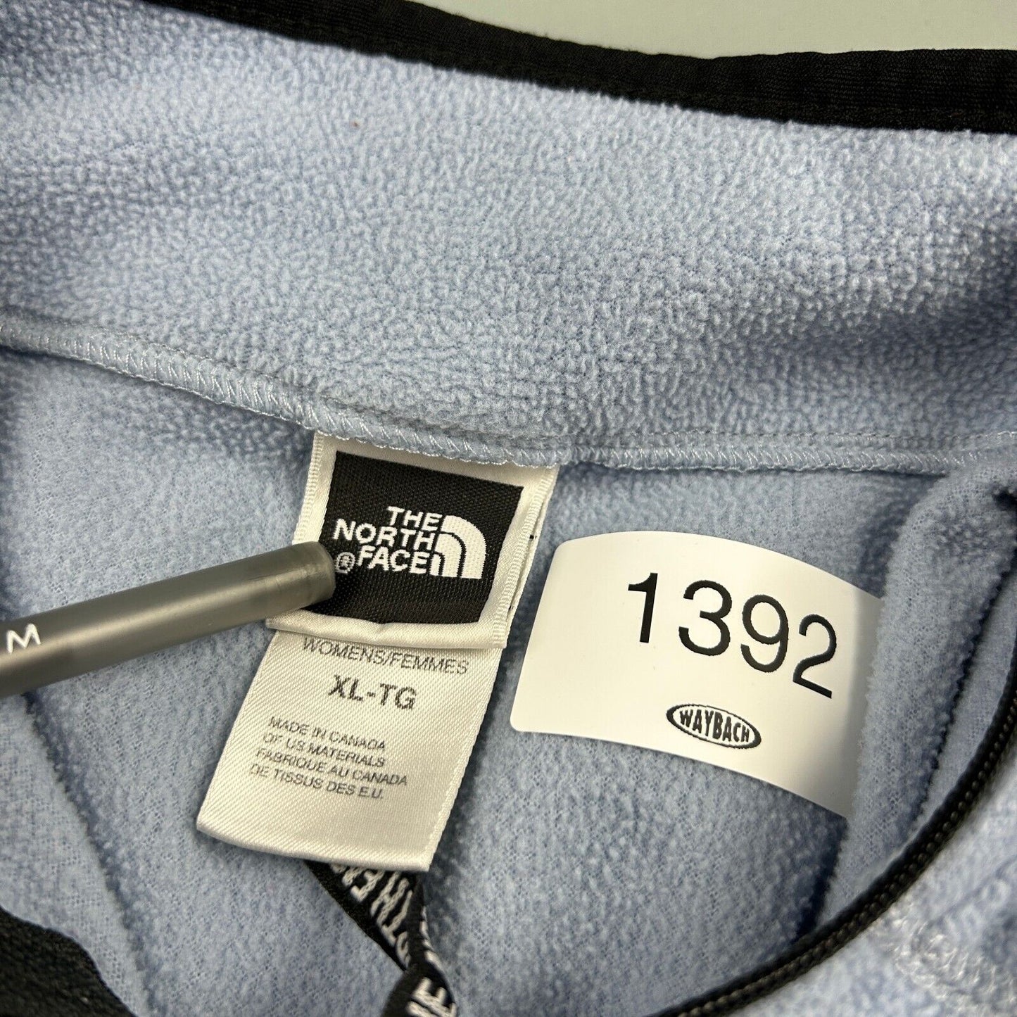 VINTAGE The North Face Green 1/4 Zip Tech Fleece Sweater sz M Mens/ XL Womens