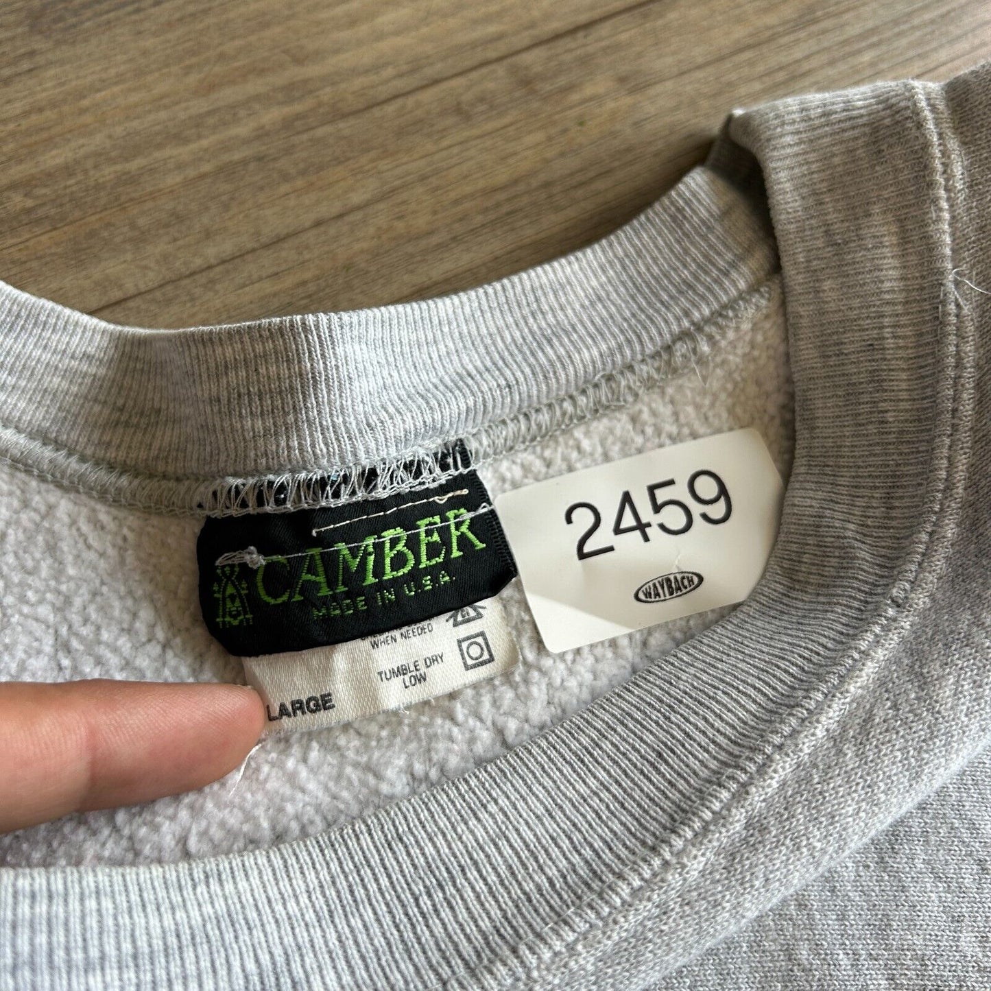 VINTAGE 90s | American University CAMBER Reverse Weave Crew Sweater sz L
