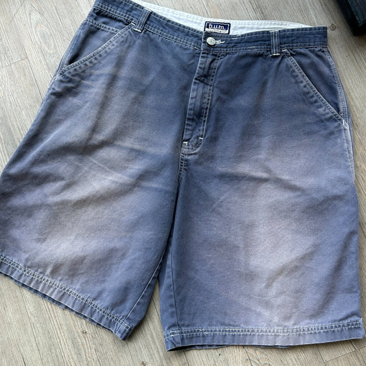VINTAGE 90s | Bum Sun Faded Loose Fit Carpenter Workwear Shorts sz W35/36
