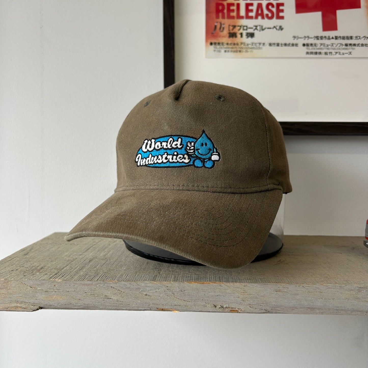 VINTAGE | World Industries Wet Willy Olive Flex Fit Hat sz S-M