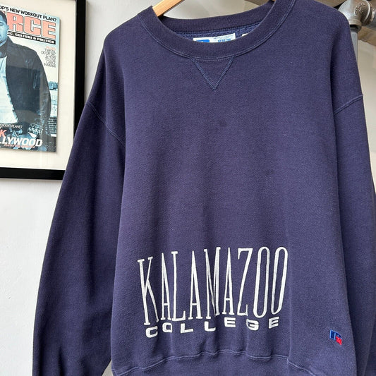 VINTAGE 90s | Kalamazoo College Russell Athletic Crew Sweater sz L