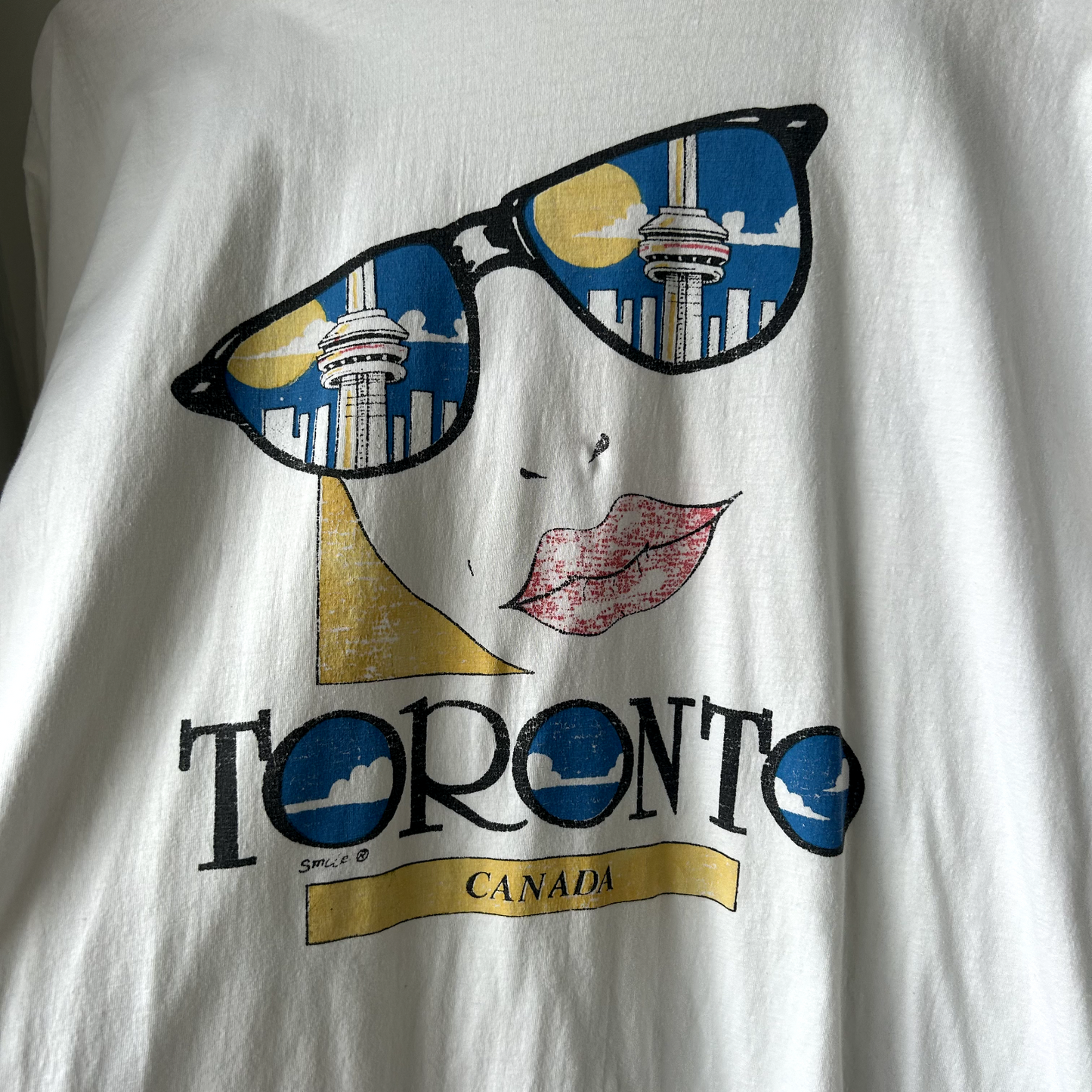 VINTAGE 1980s | Toronto Canada Souvenir Graphic Sz Adult M Single Stitch
