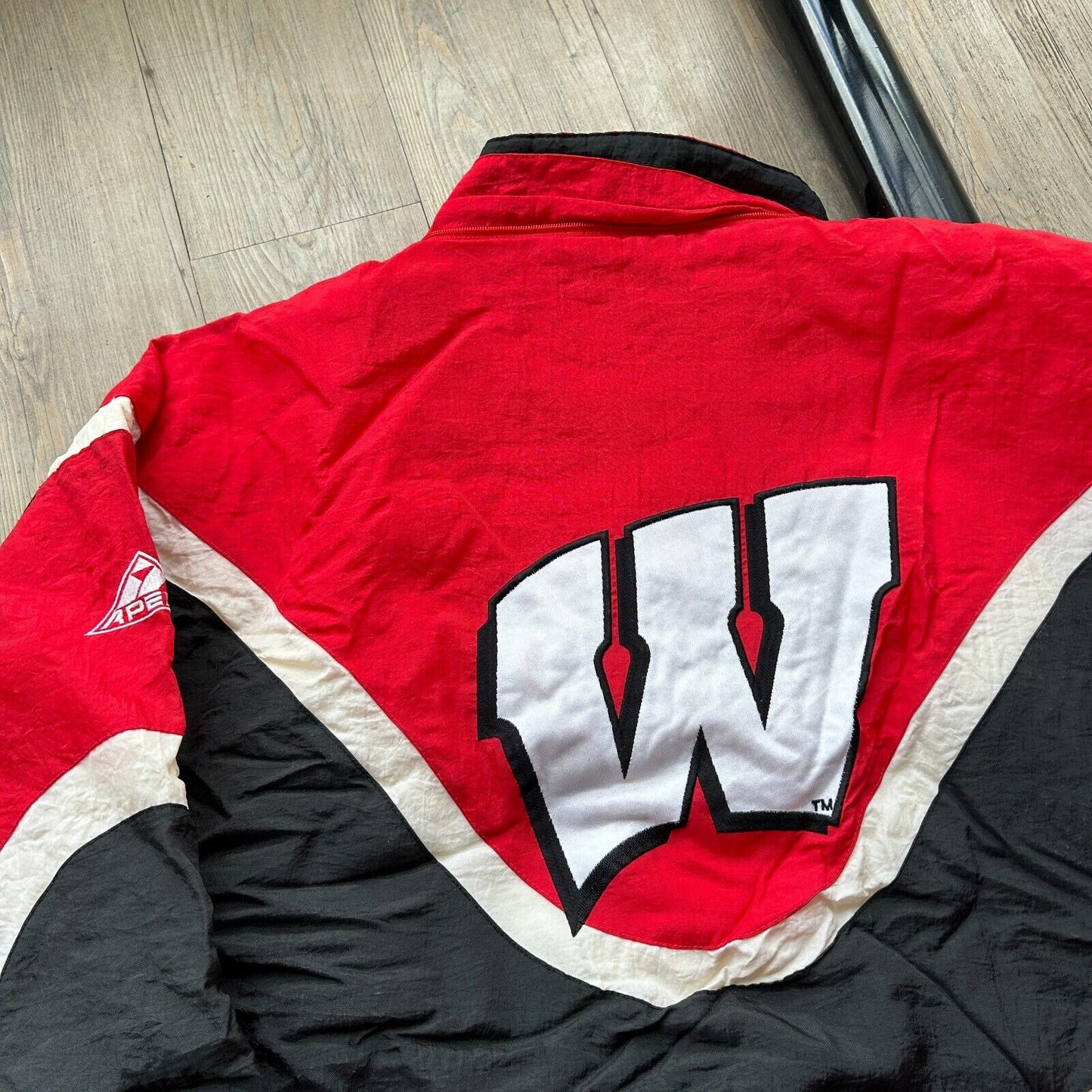 VINTAGE 90s | Wisconsin Badgers Apex One College Football Jacket sz XL Adult