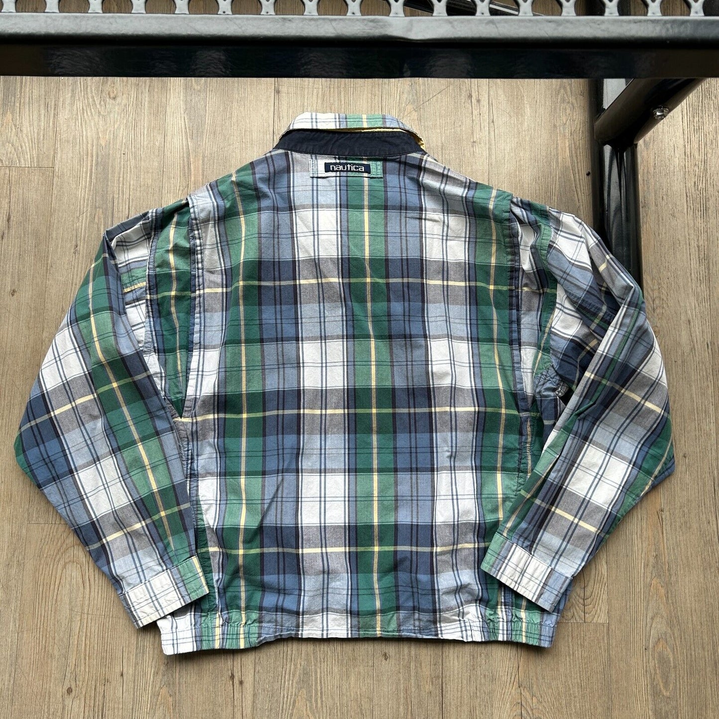 VINTAGE | Nautica Pastel Plaid Harrington Jacket sz M Adult
