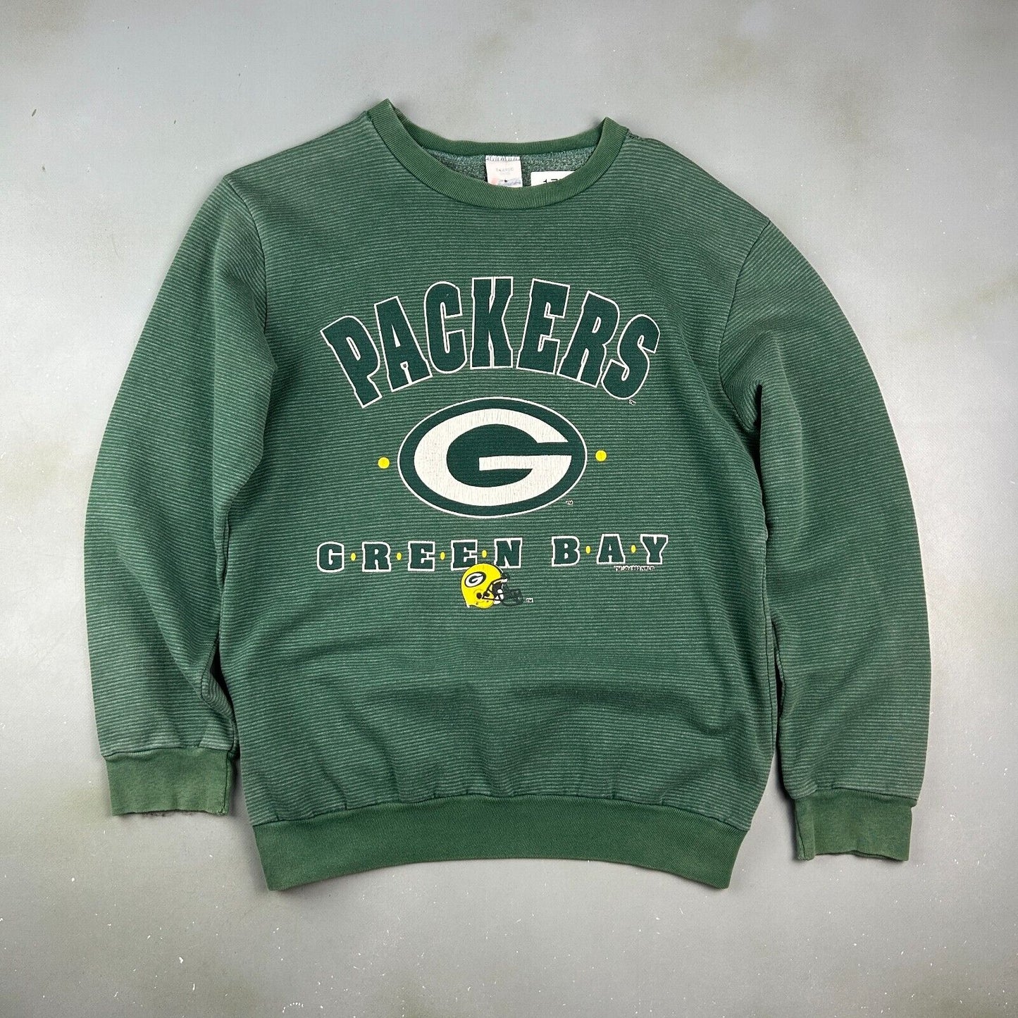 VINTAGE 1992 | NFL Green Bay Packers Striped Football Crewneck Sweater sz XS-S