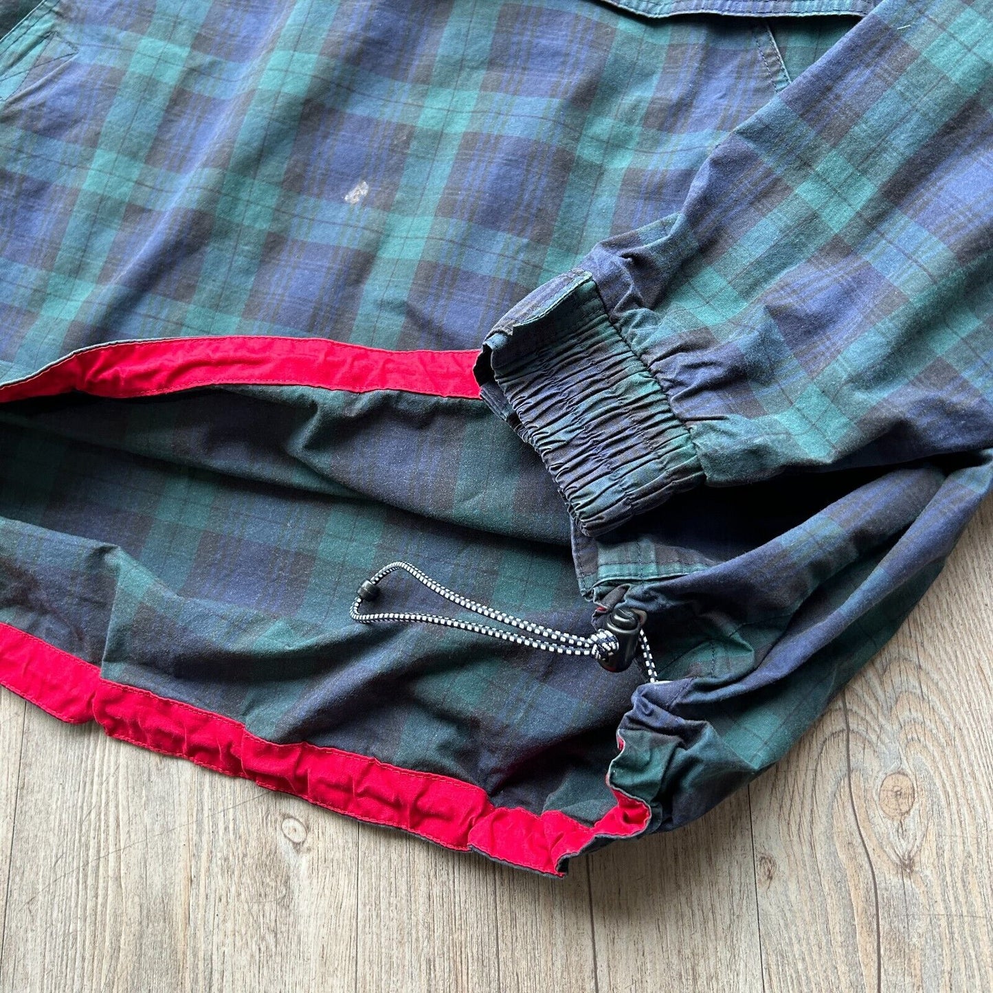 VINTAGE | Chaps RL Plaid 1/4 Zip Anorak Windbreaker Jacket sz L