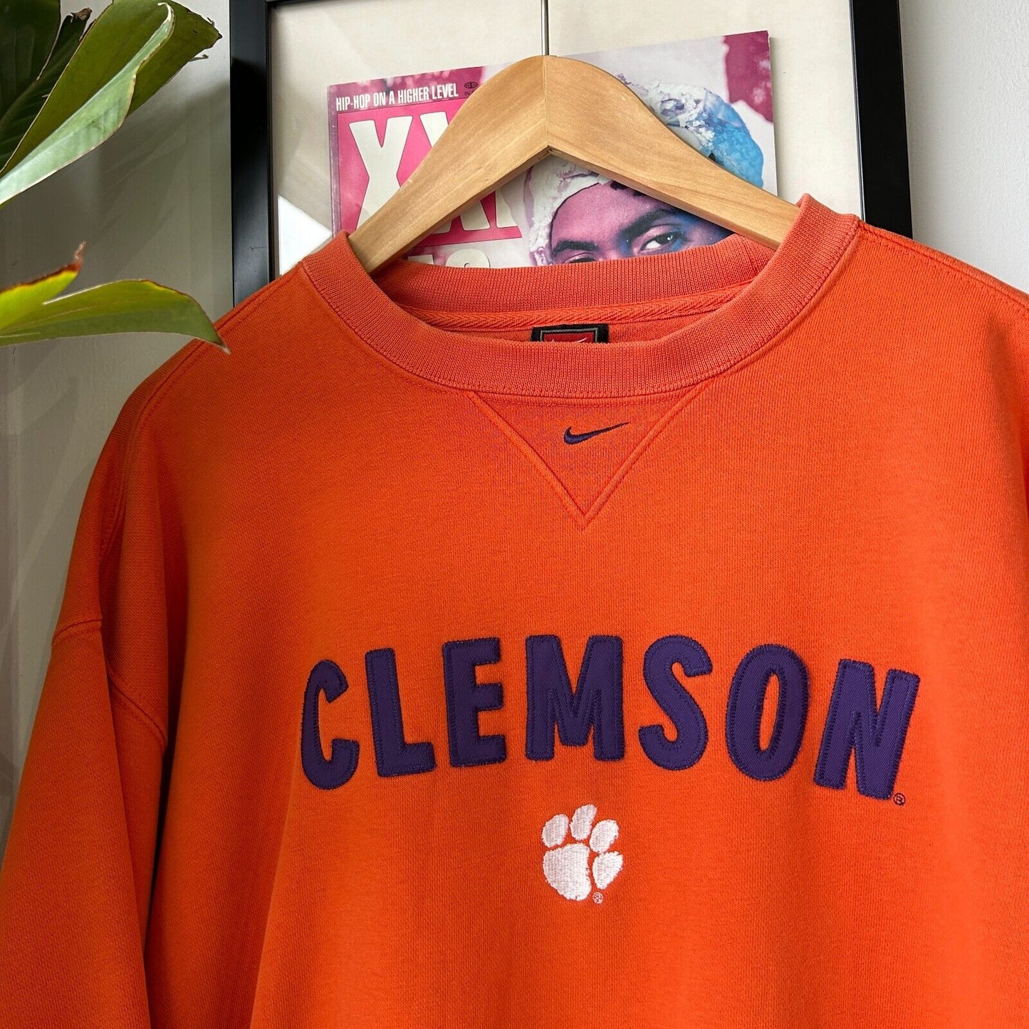 VINTAGE | Team NIKE Mid Swoosh CLEMSON Sweater sz L Adult