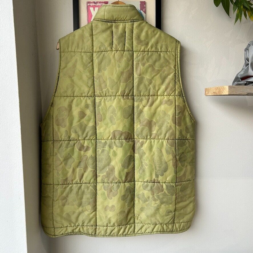 VINTAGE 70s/80s | Zero Wear Faded Camo Hunting Vest Jacket sz L