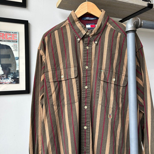 VINTAGE 90s | Tommy Hilfiger Crest Button Down Shirt sz L