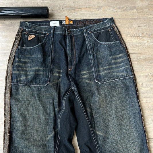 VINTAGE Y2K | Akademiks Dark Wash Baggy Denim Jeans Pants sz W42 L34