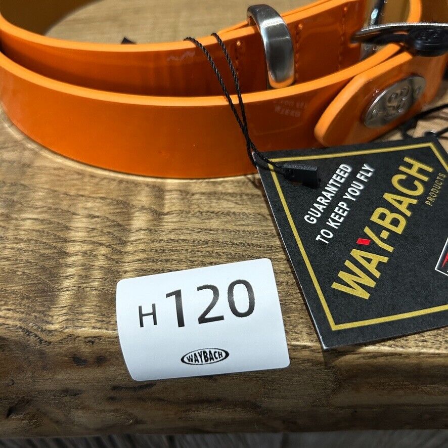 STUSSY Patent Leather Orange Belt NWT sz L/XL