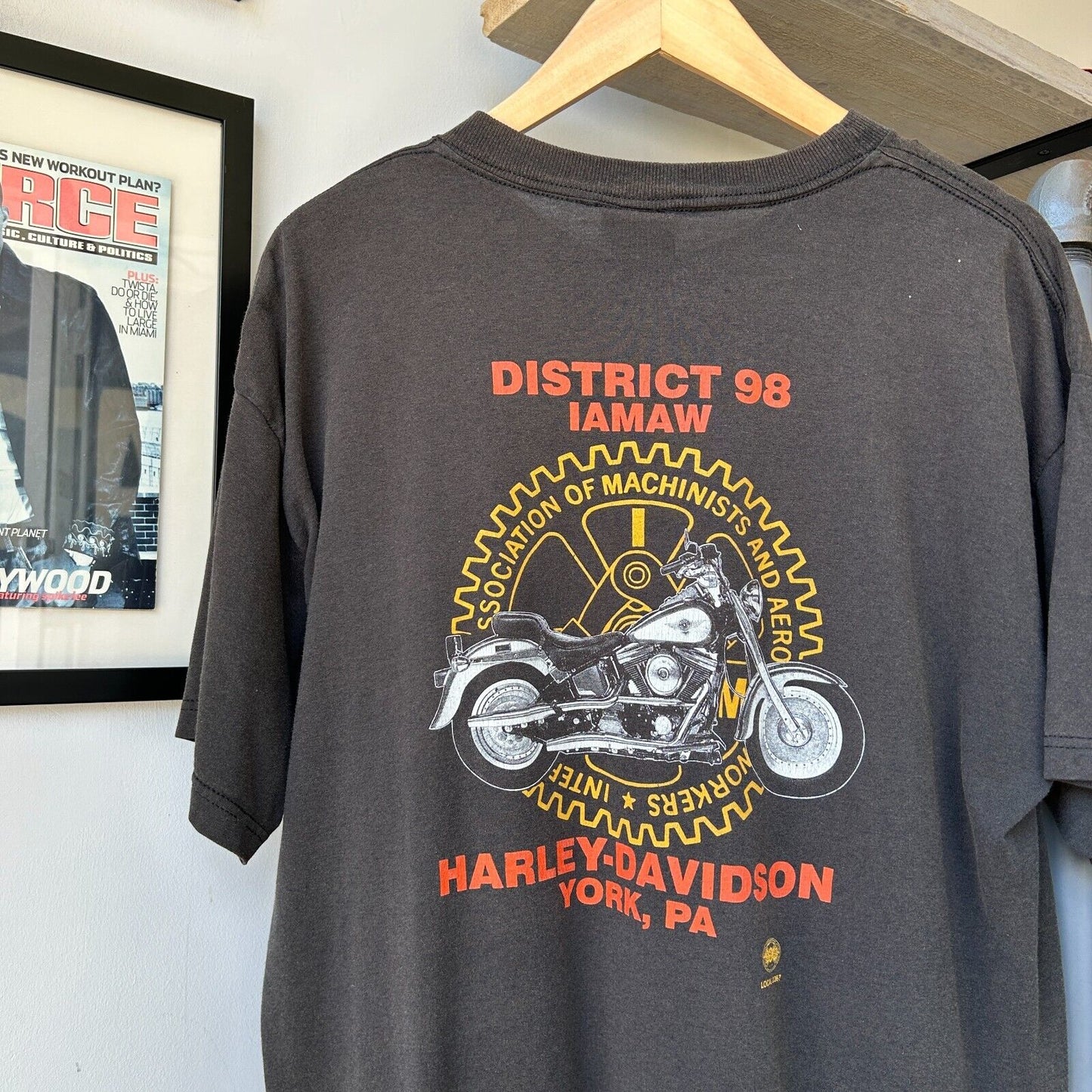 VINTAGE 90s | Harley Davidson District 98 Biker T-Shirt sz L