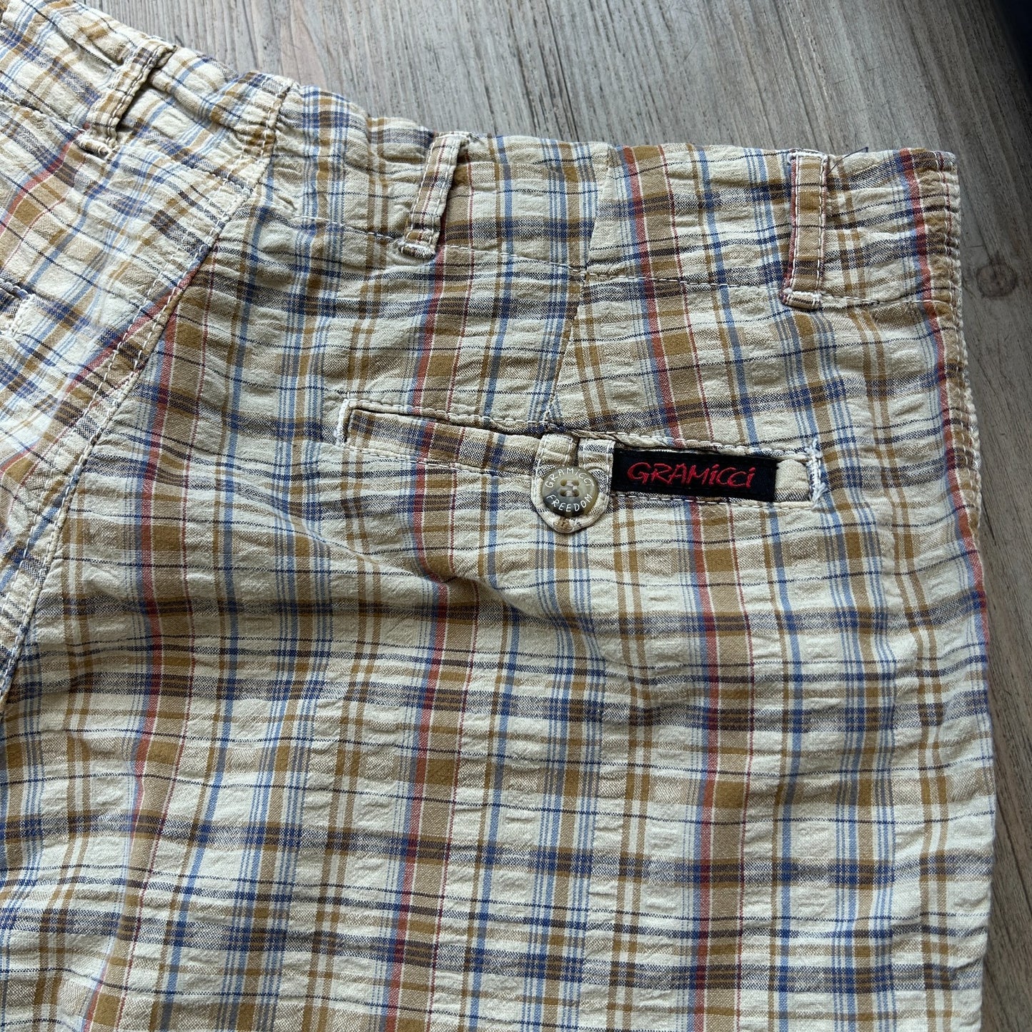 VINTAGE | Gramicci Seer Sucker Plaid Shorts sz M W30/31