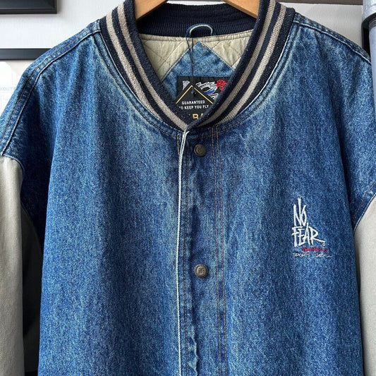 VINTAGE | No Fear Sports Gear Bomber Jacket sz XL