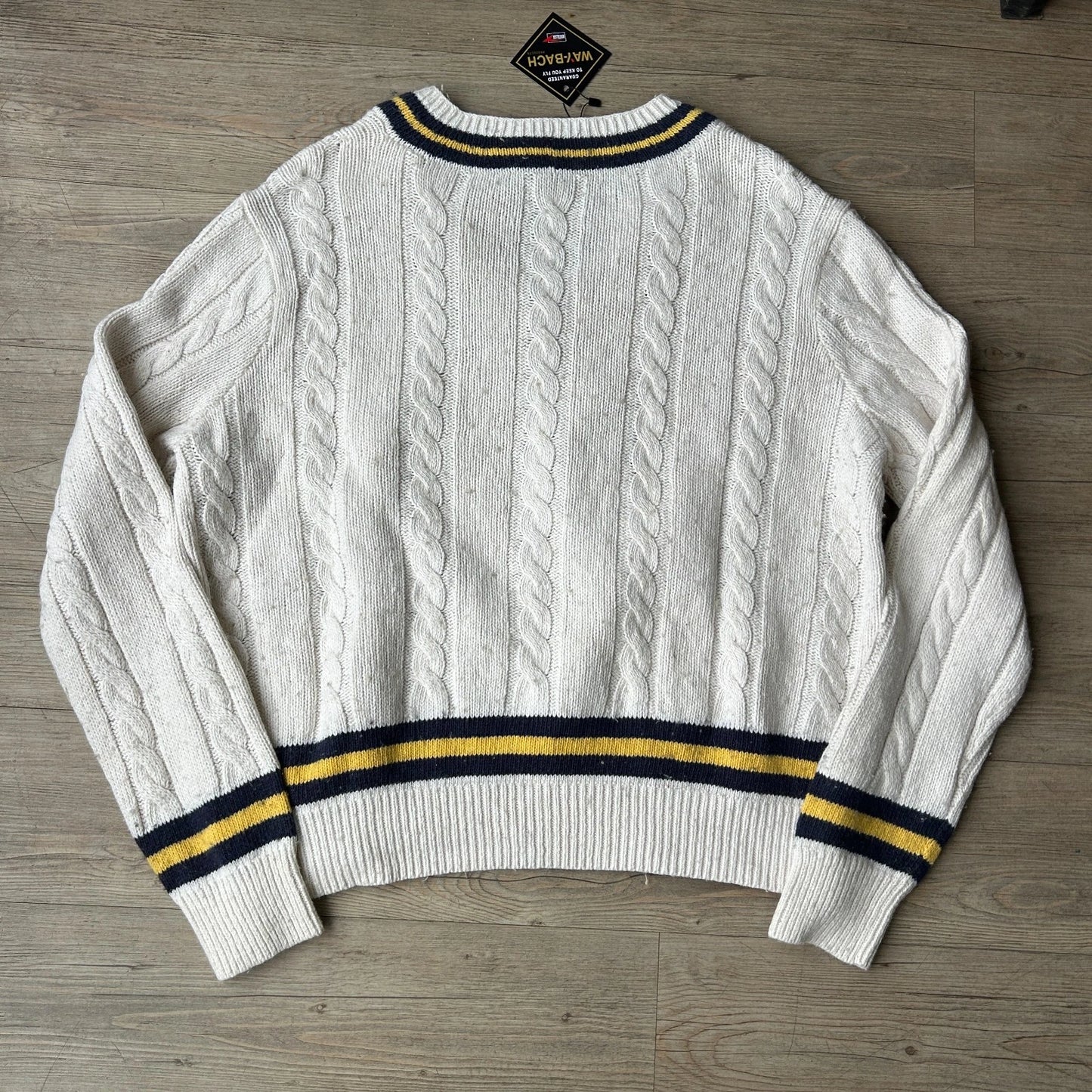 VINTAGE | Polo Ralph Lauren Cashmere Cable Knit Tennis Sweater sz L