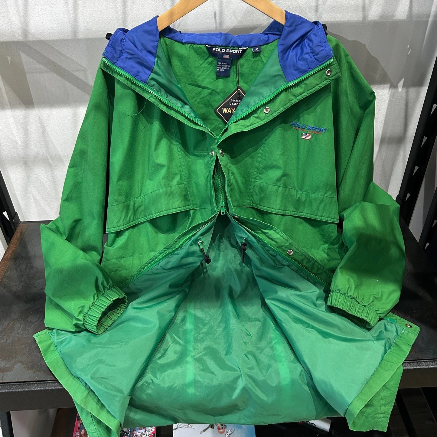 VINTAGE 90s | POLO Sport Ralph Lauren Spellout Cotton Parka Jacket XL