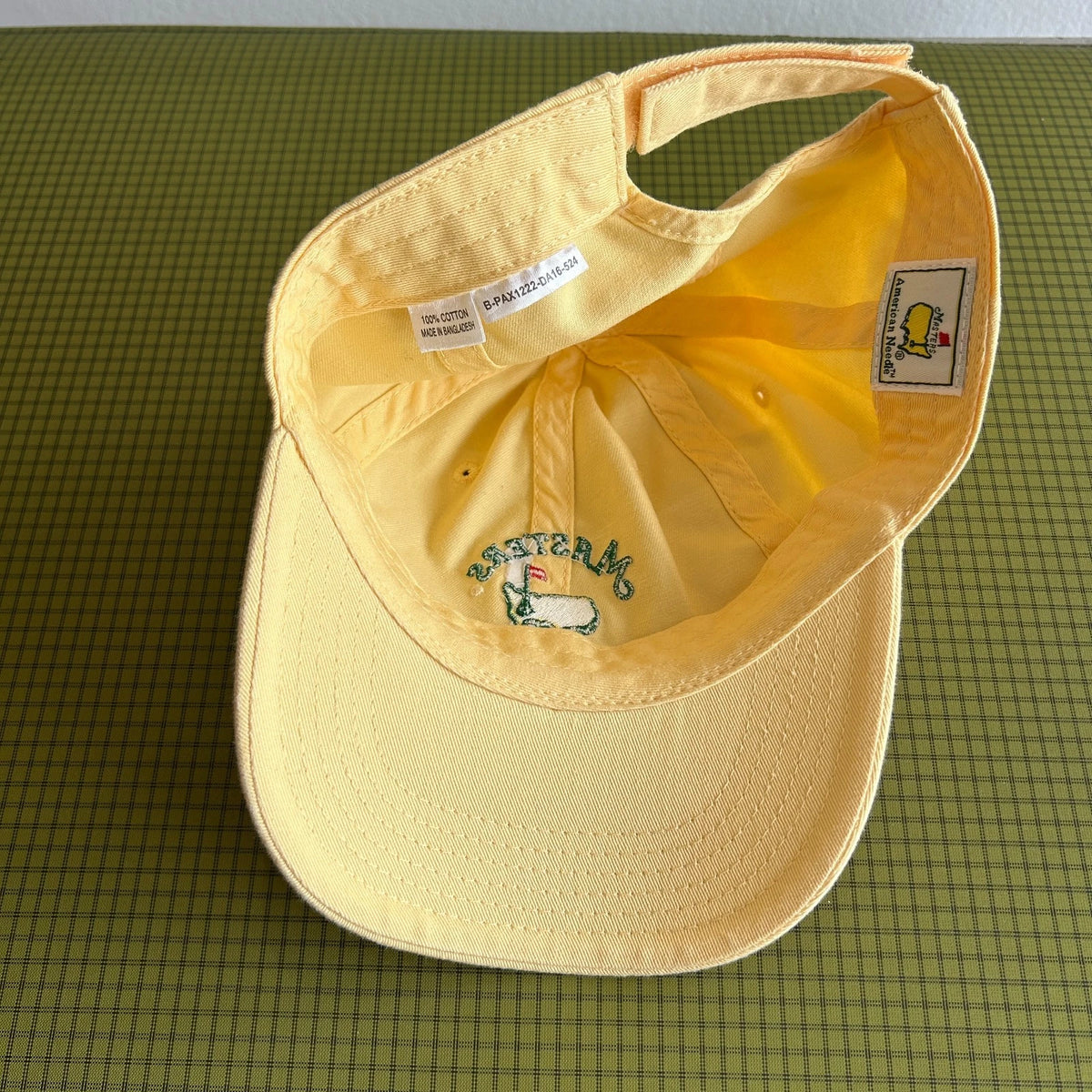 2017 | Masters American Needle Light Yellow Golf Strap Hat sz OS