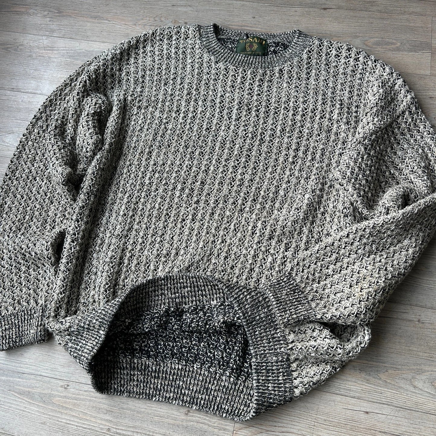 VINTAGE | Tosani Open Gauge Knit Sweater Made in Canada sz XL