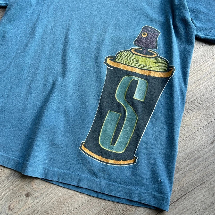 VINTAGE 90s | Stussy Spray Paint High Gloss T-Shirt sz M