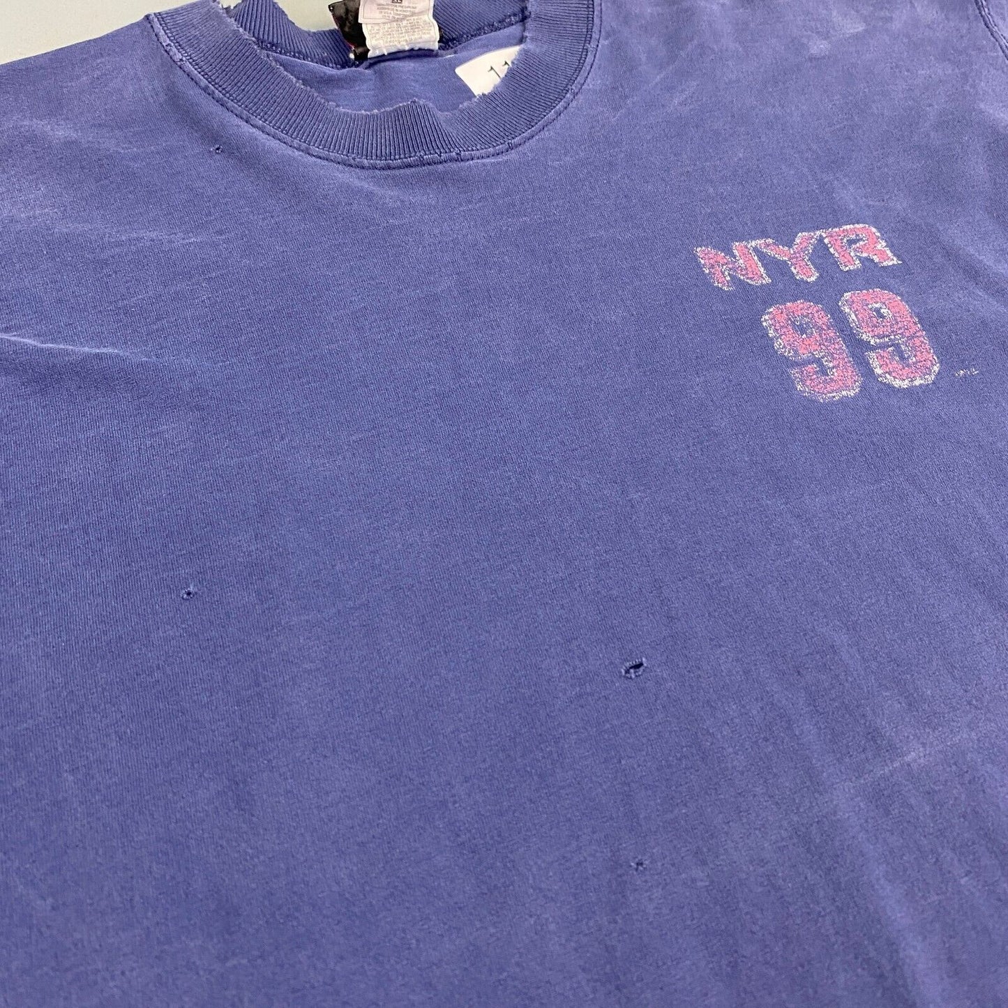 VINTAGE 90s NY Rangers Wayne Gretzky #99 Distressed Hockey T-Shirt sz XL Adult