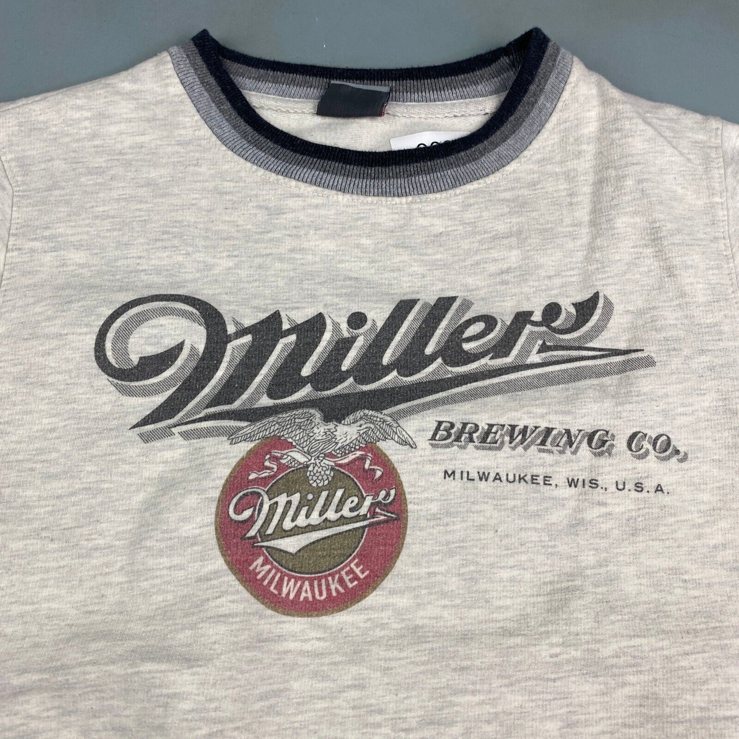 VINTAGE Miller Brewing Beer Ringer Crewneck Sweater sz Small Men Adult