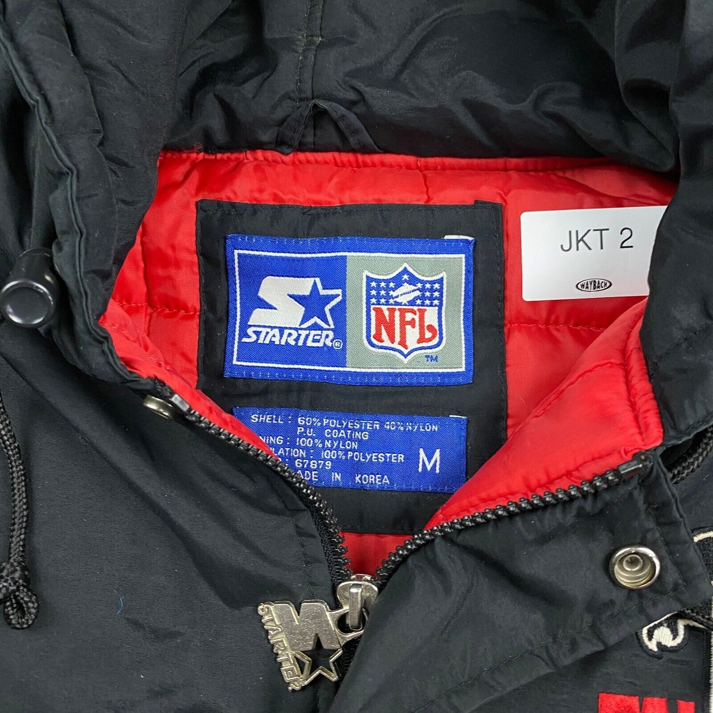 VINTAGE 90s NFL Atlanta Falcons Starter Zip Up Jacket sz Medium Men Adult