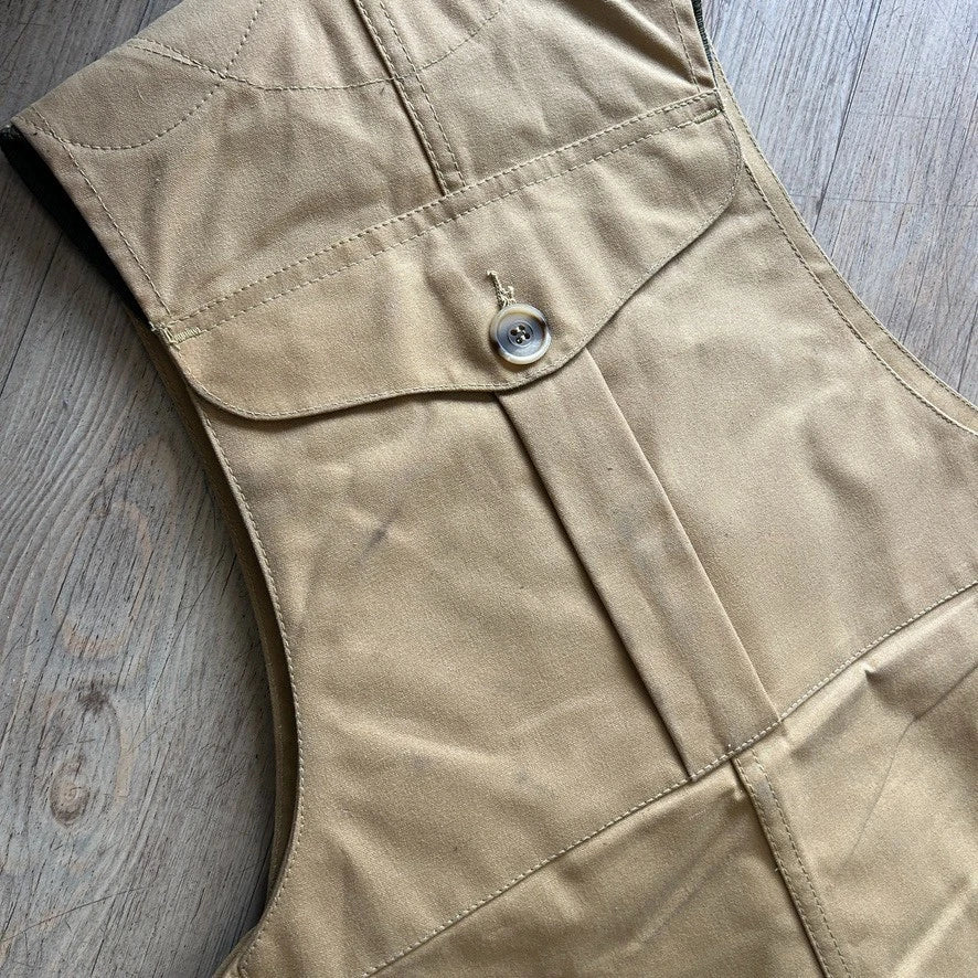 VINTAGE | FILSON Tin Cloth Half Moon Vest Jacket USA Made sz L