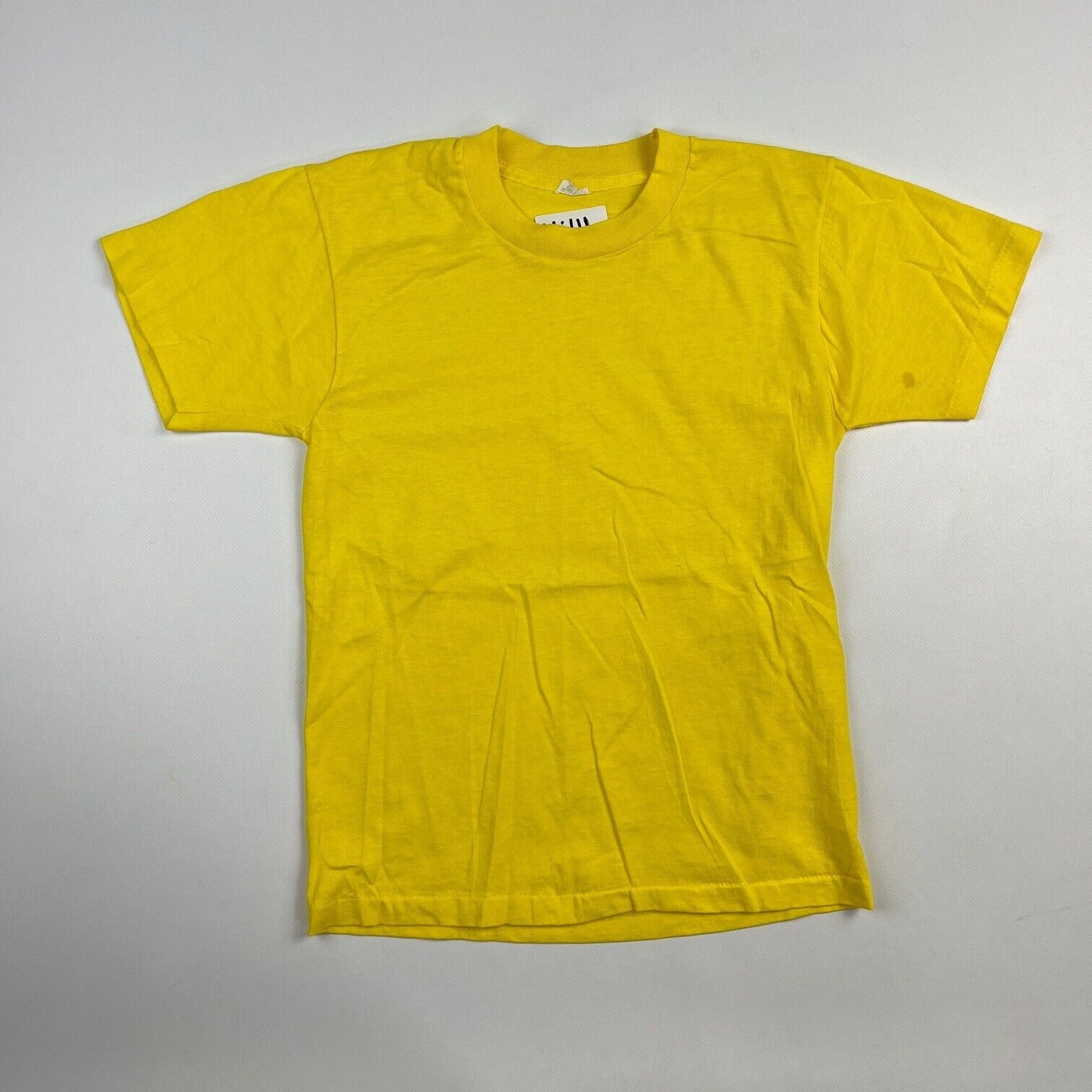 VINTAGE Blank Screenstars Shirt Adult Small Yellow Men 90s