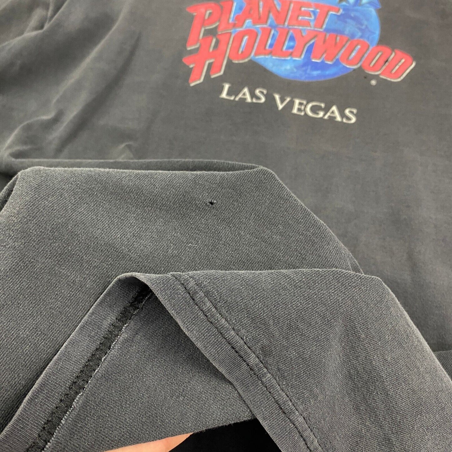 Vintage 90s Planet Hollywood Las Vegas Faded Black T-Shirt sz XXL Men Adult