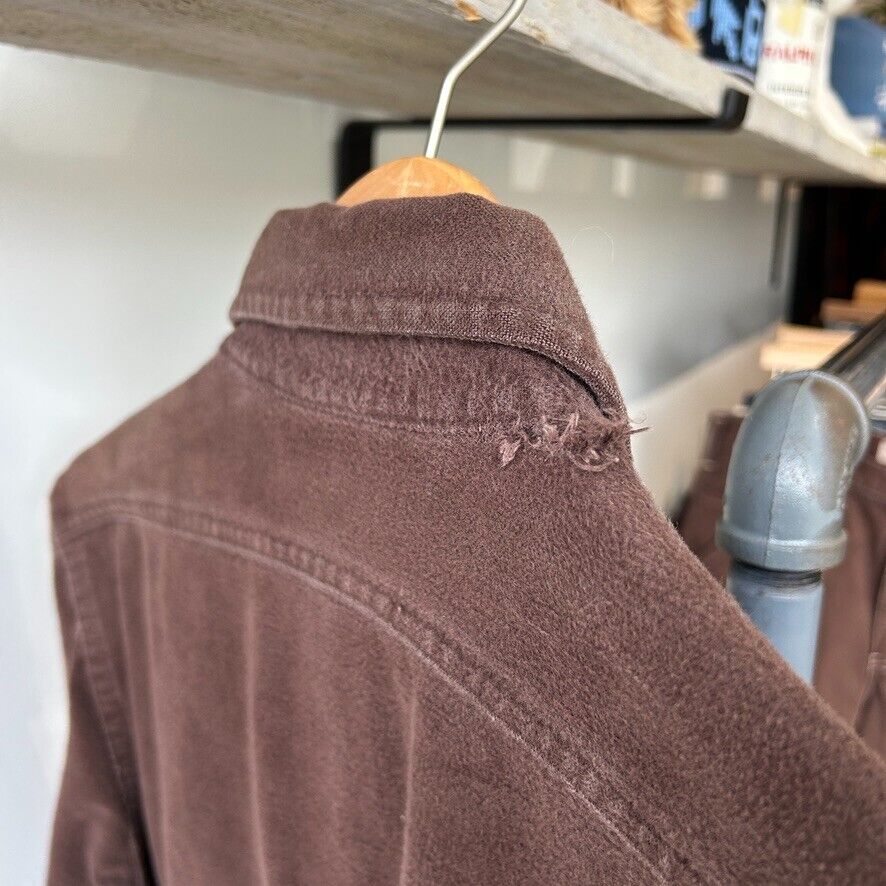 VINTAGE 90s | Woolrich Chamois Cloth Brown Button Down Shirt sz S