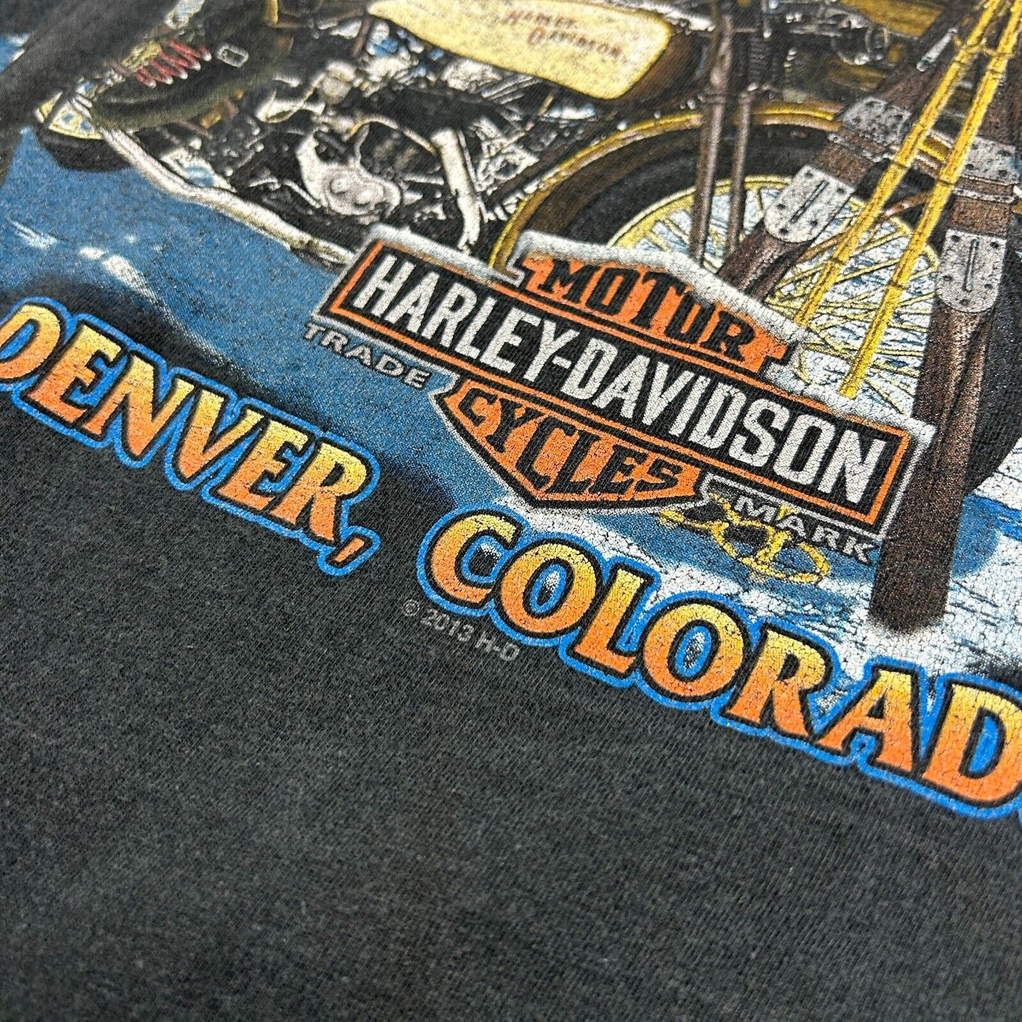 VINTAGE | Harley Davidson Avalanche Colorado Biker T-Shirt sz 5XL Adult
