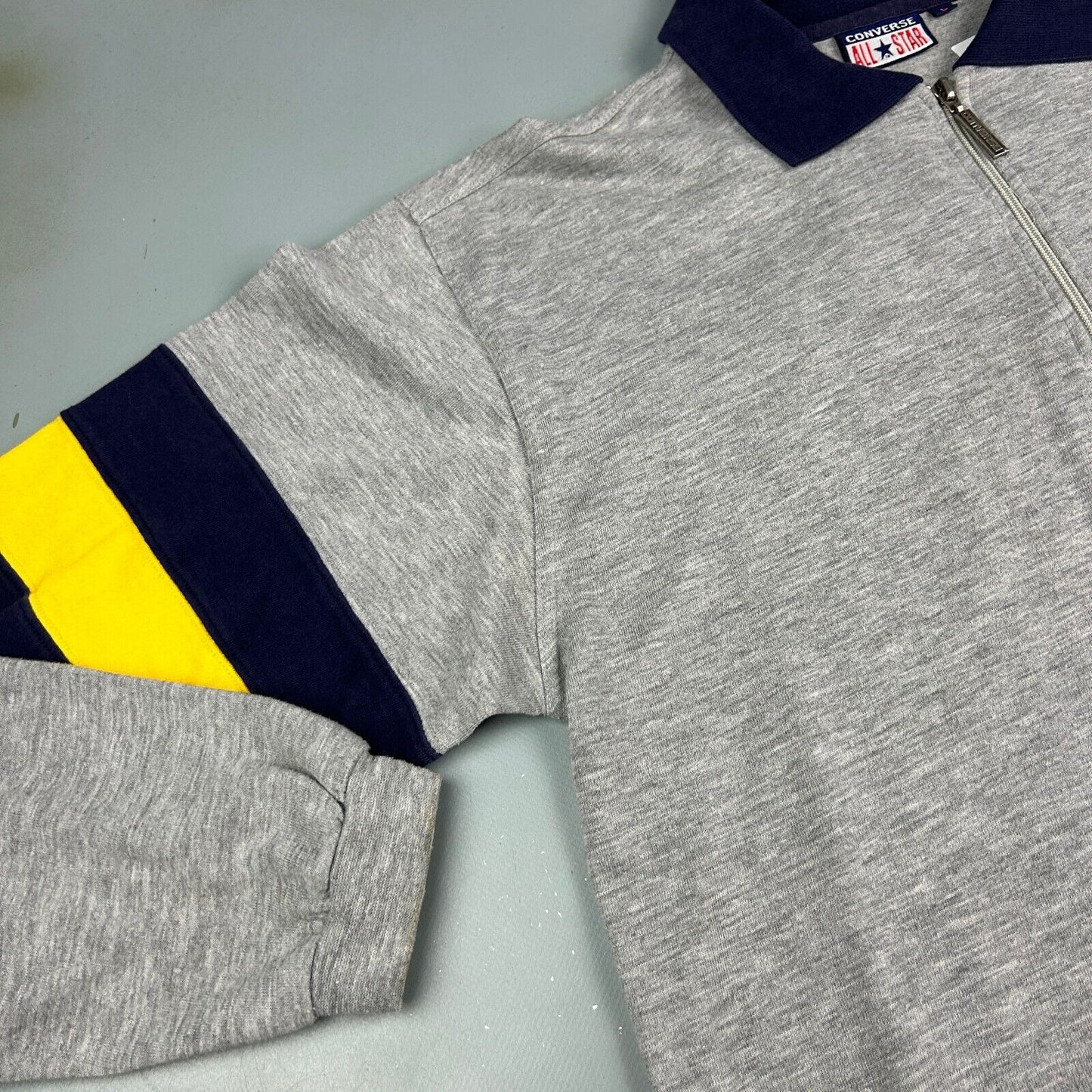 VINTAGE Converse All Star 1/4 Zip Polo Rugby Shirt sz Large Adult