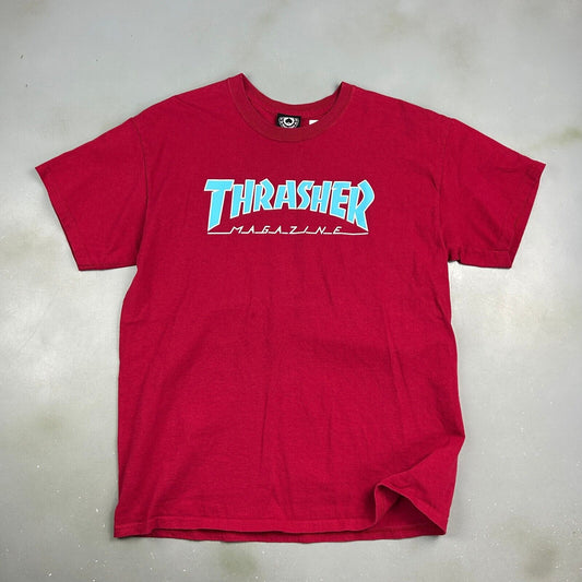 Thrasher Magazine Skateboarding Red T-Shirt sz L Men Adult