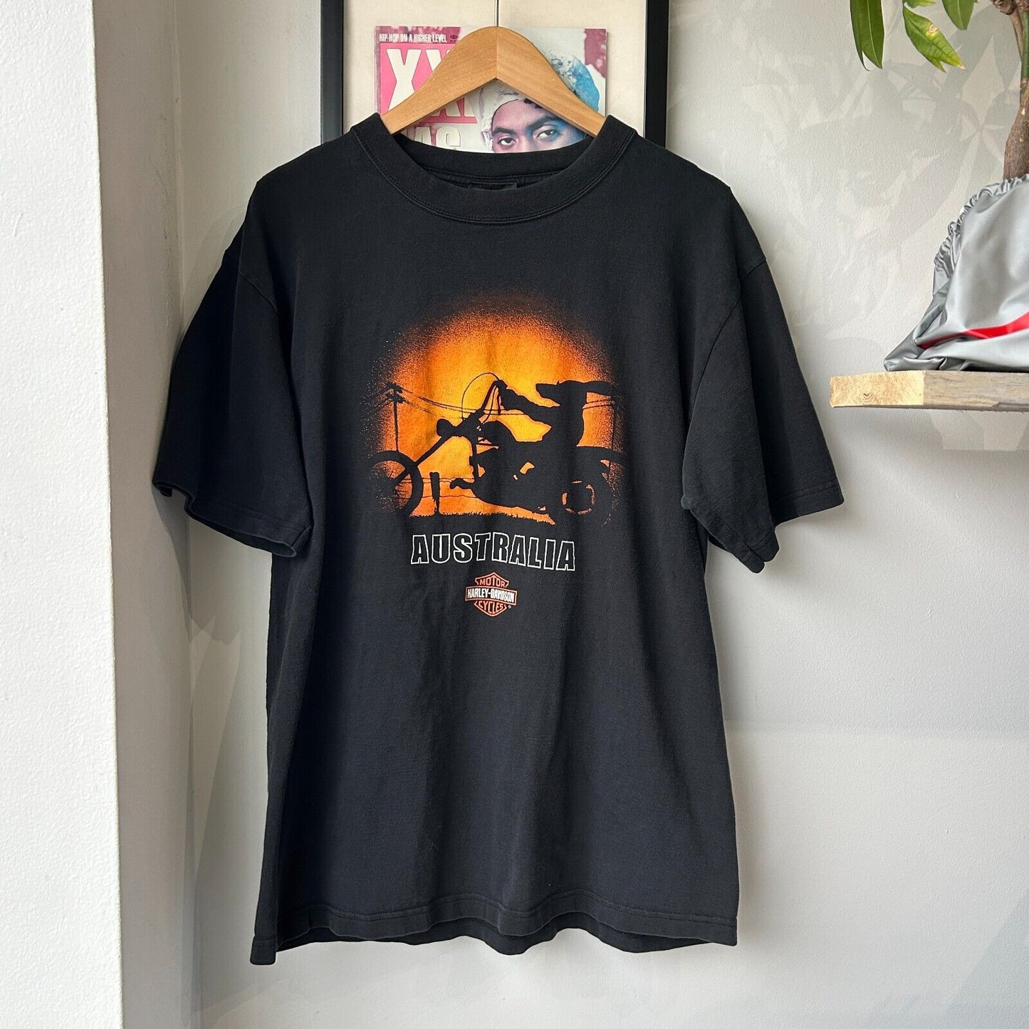VINTAGE | Kangaroo Biker Harley Davidson Australia T-Shirt sz M/L