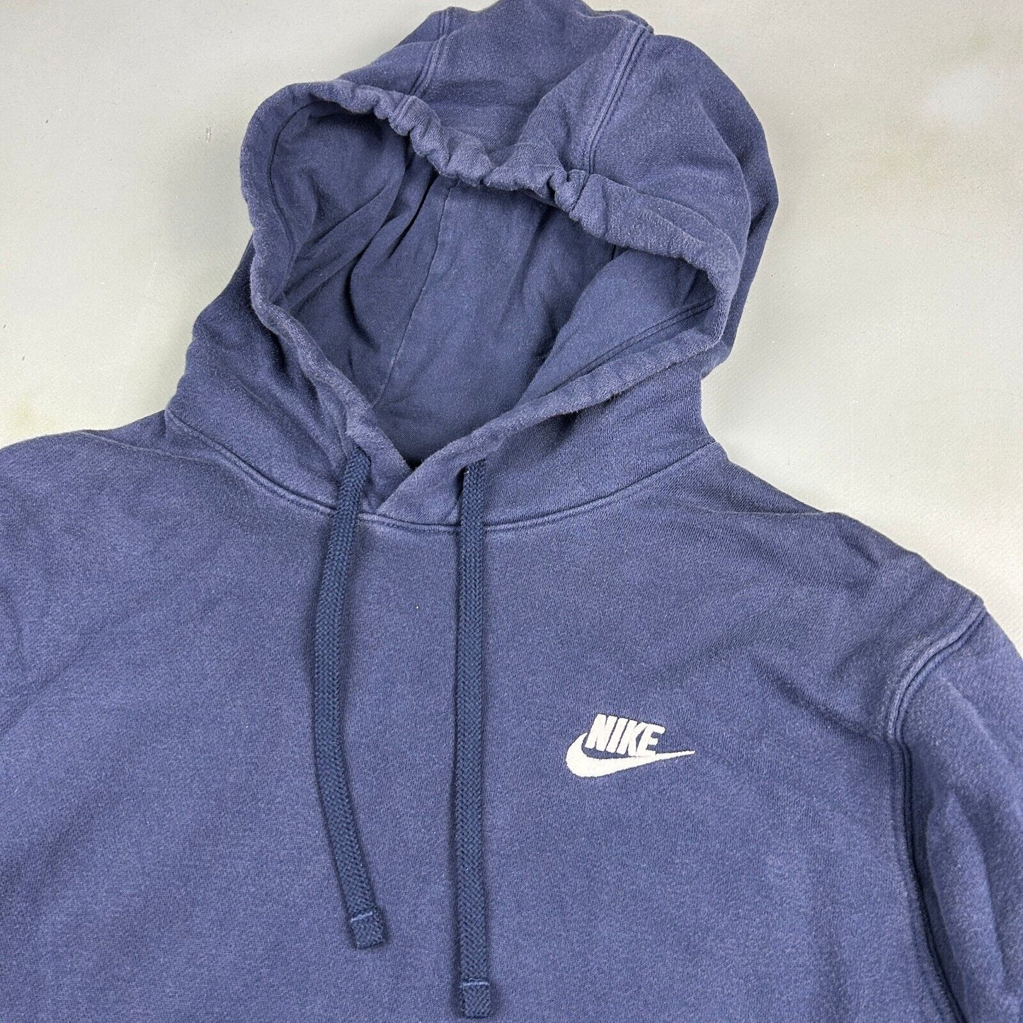 VINTAGE NIKE Embroidered Sm Logo Blue Hoodie Sweater sz Small Adult