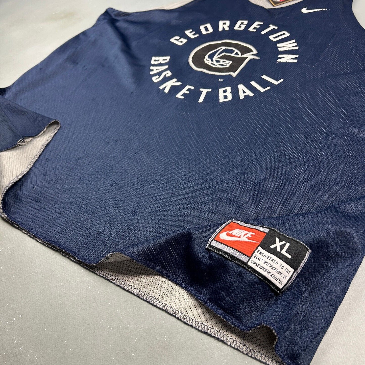 VINTAGE 90s Georgetown Hoyas NIKE Basketball Reverse Pinnie Jersey sz XL Adult