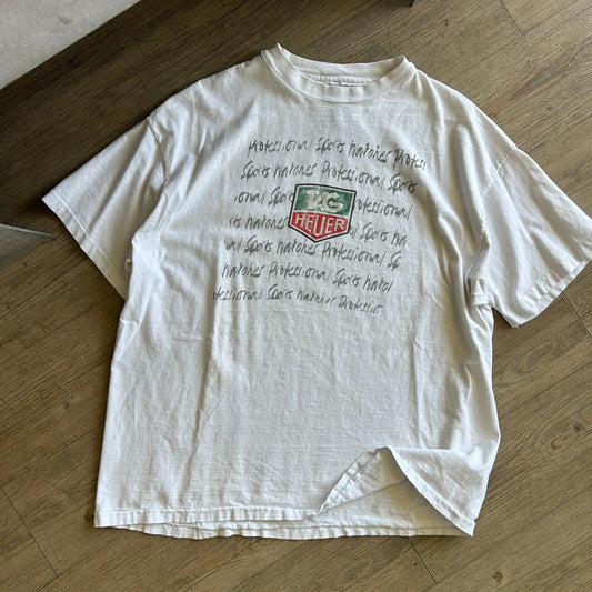 VINTAGE 90s | Tag Heuer Professional Sports Watches T-Shirt sz XL