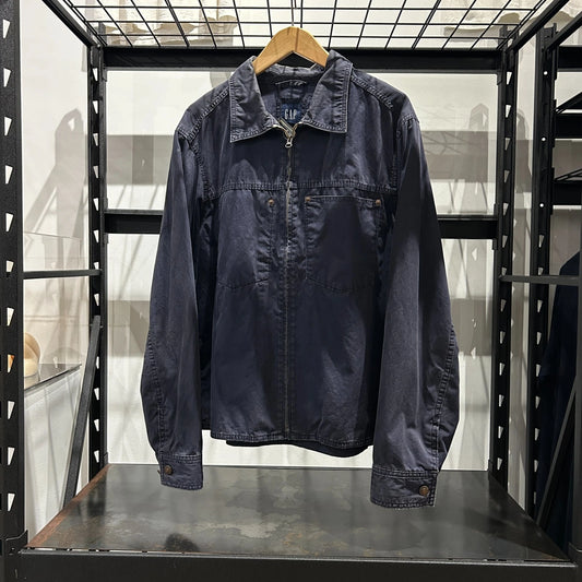 VINTAGE | GAP Brushed Cotton Full Zip Work Shop Jacket sz L