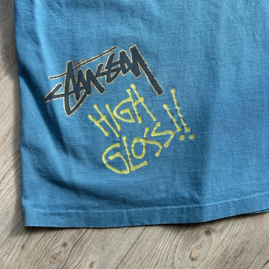 VINTAGE 90s | Stussy Spray Paint High Gloss T-Shirt sz M
