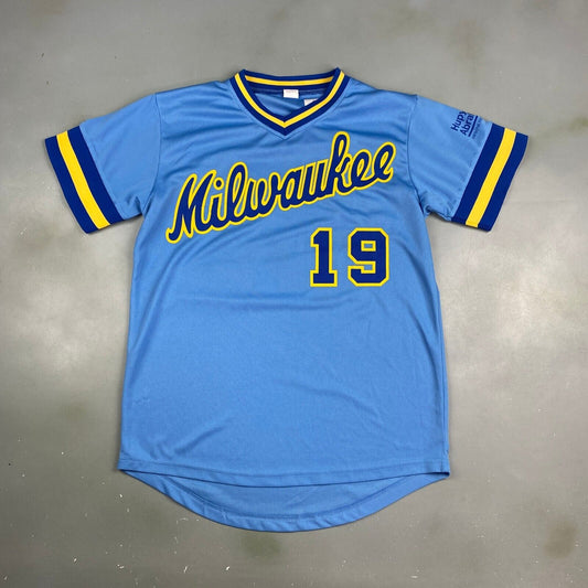 VINTAGE Milwaukee #19 Baseball Jersey sz Medium Men Adult