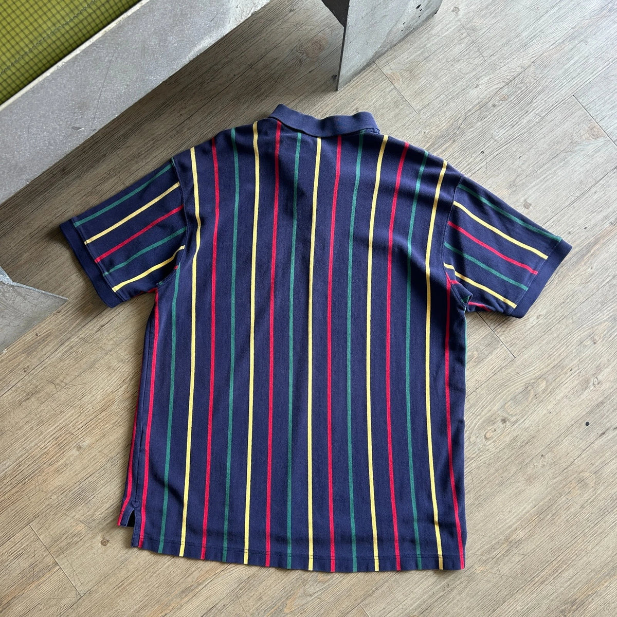 1990s | Vintage EBTEK Eddie Bauer Golf Vertical Striped Polo Shirt sz L