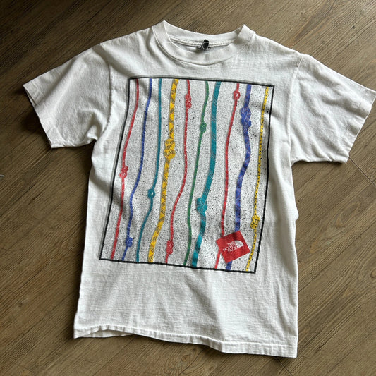 VINTAGE 90s | The North Face Types of Climbing Ropes & Knots T-Shirt sz S
