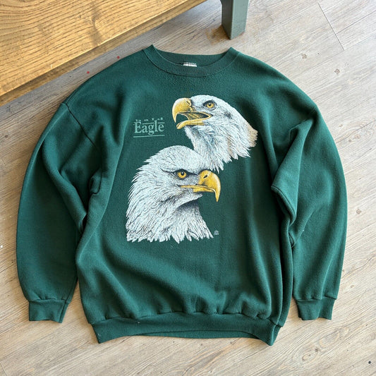 VINTAGE 90s | Bald Eagle Wildlife Crew Sweater sz XXL
