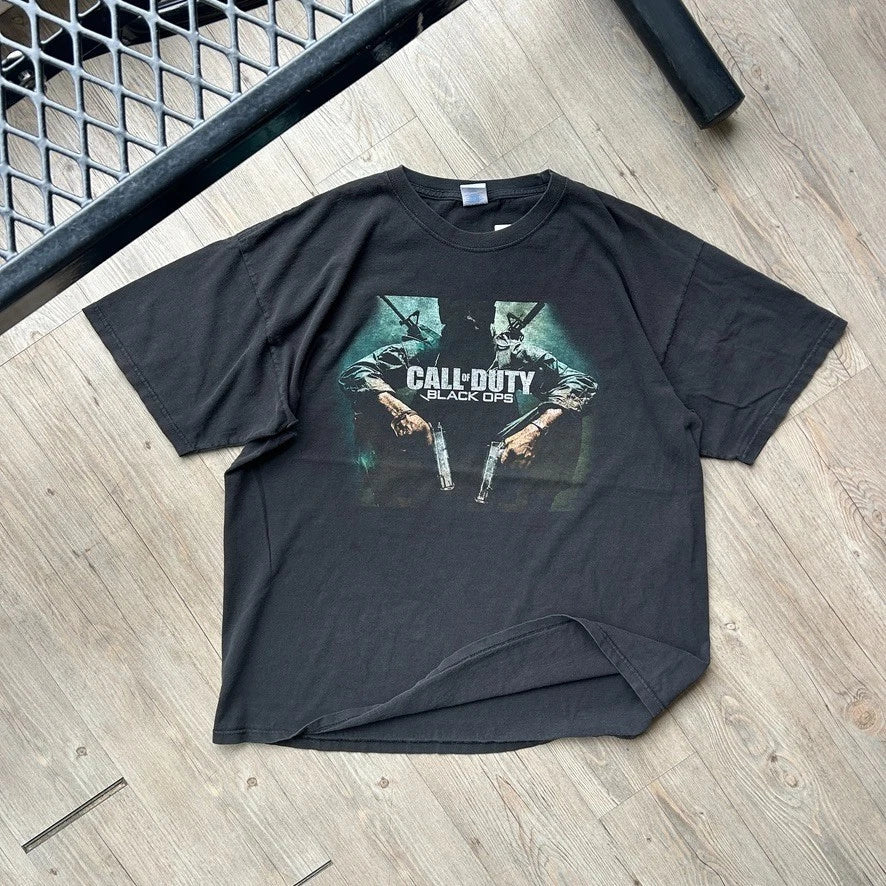 VINTAGE Y2k | Call Of Duty Black Ops Video Game Promo T-Shirt sz XL