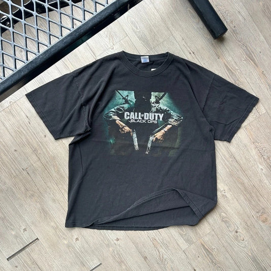 VINTAGE Y2k | Call Of Duty Black Ops Video Game Promo T-Shirt sz XL