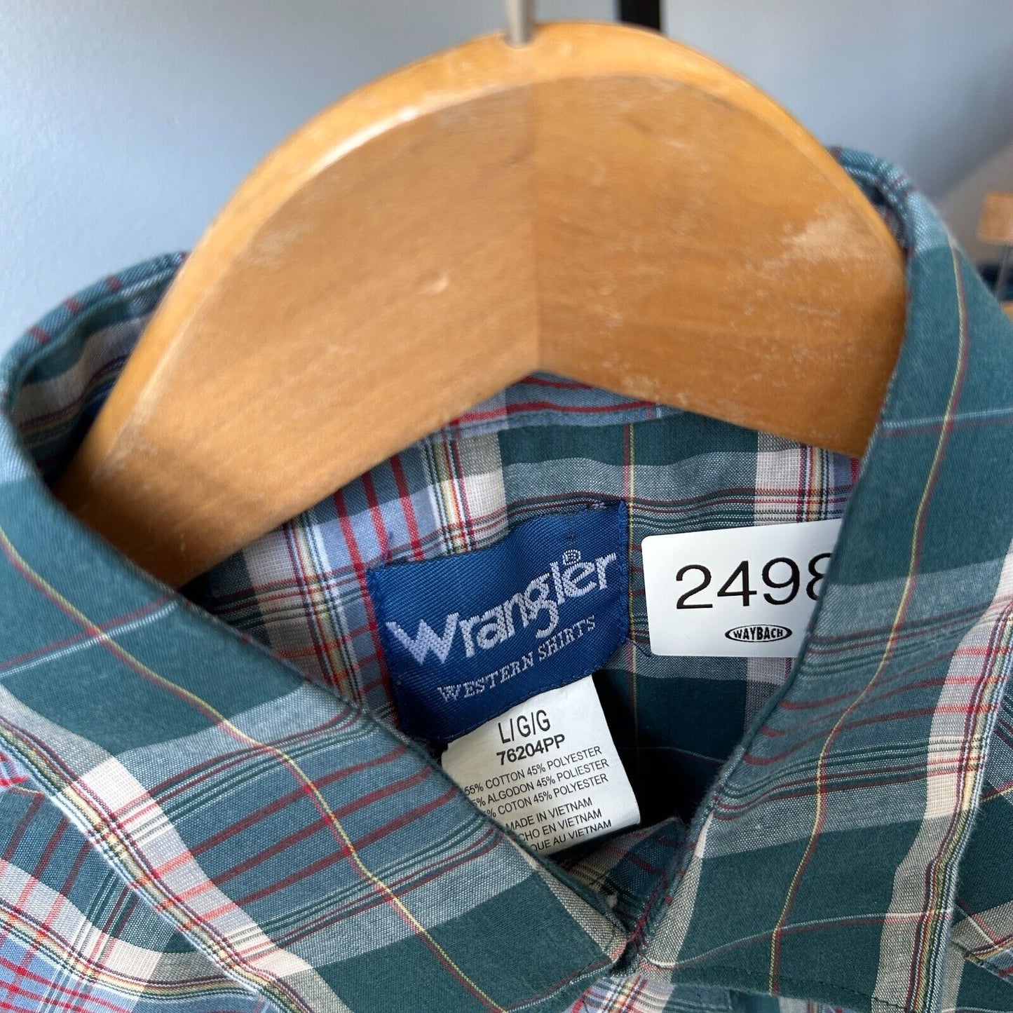 VINTAGE 90s | Wrangler Short Sleeve Button Snap Shirt sz L