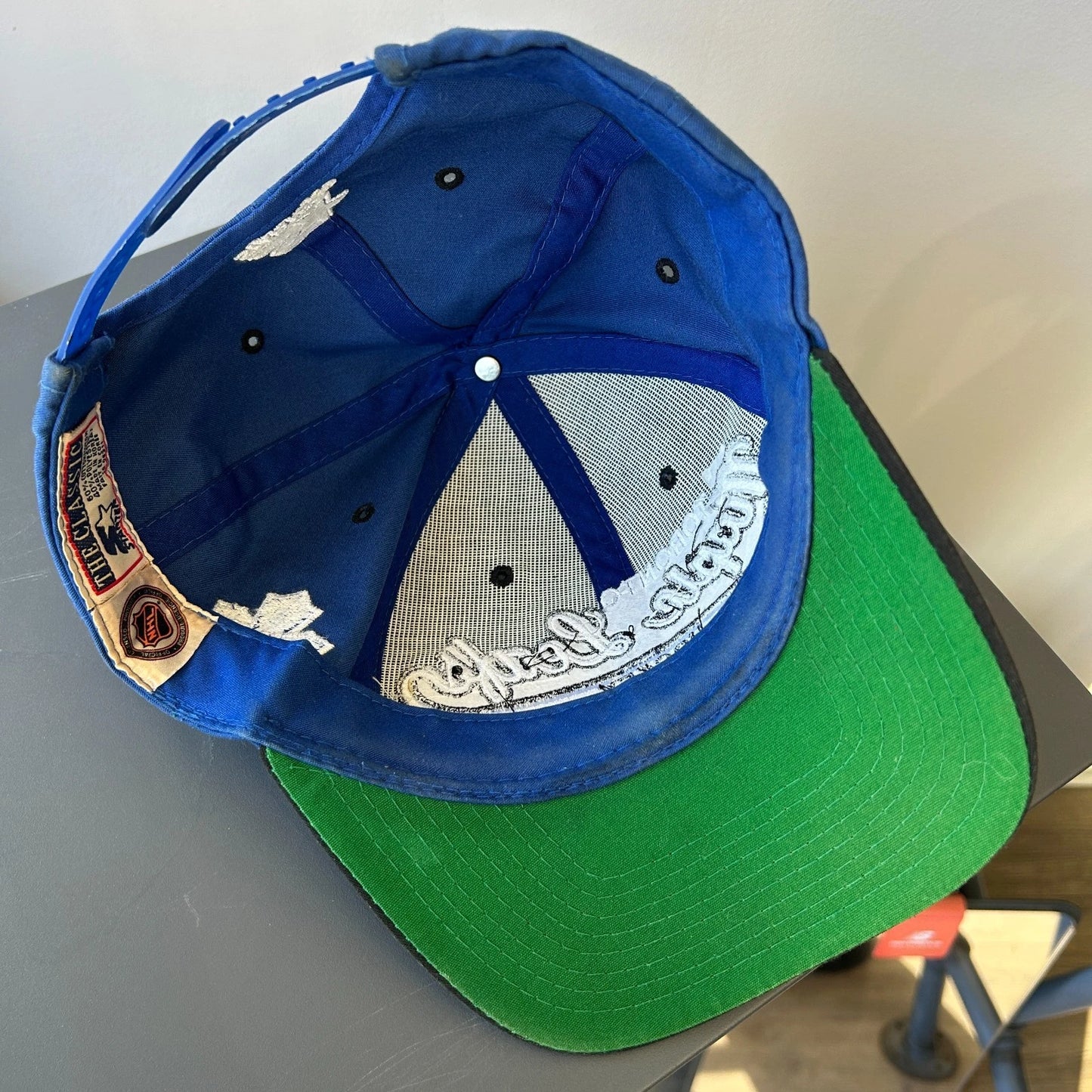 VINTAGE 90s | Toronto Maple Leafs NHL Script Starter Snapback Hat sz OS