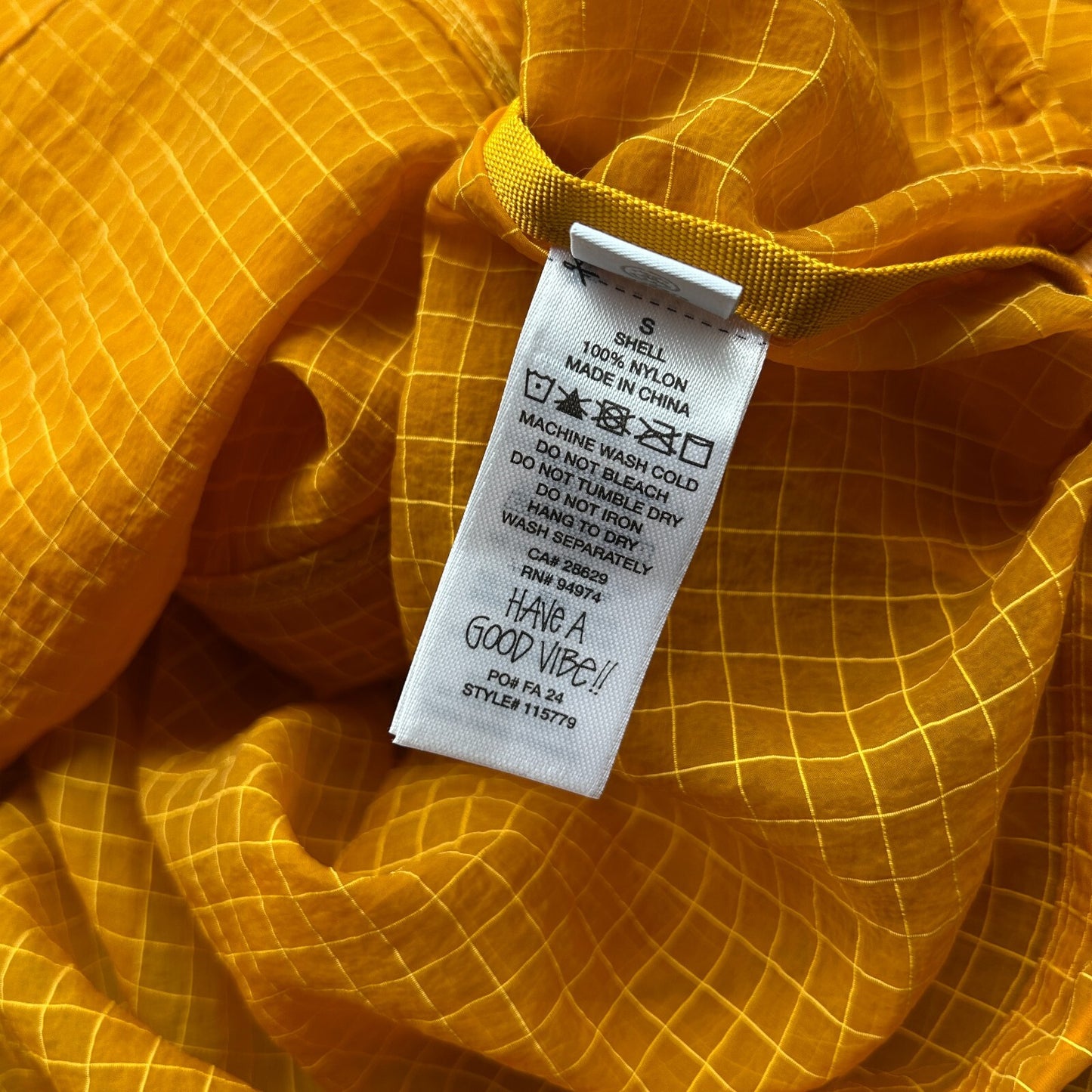 STUSSY | Beach Shell Transparent Ripstop Golden Yellow Jacket NWT sz S