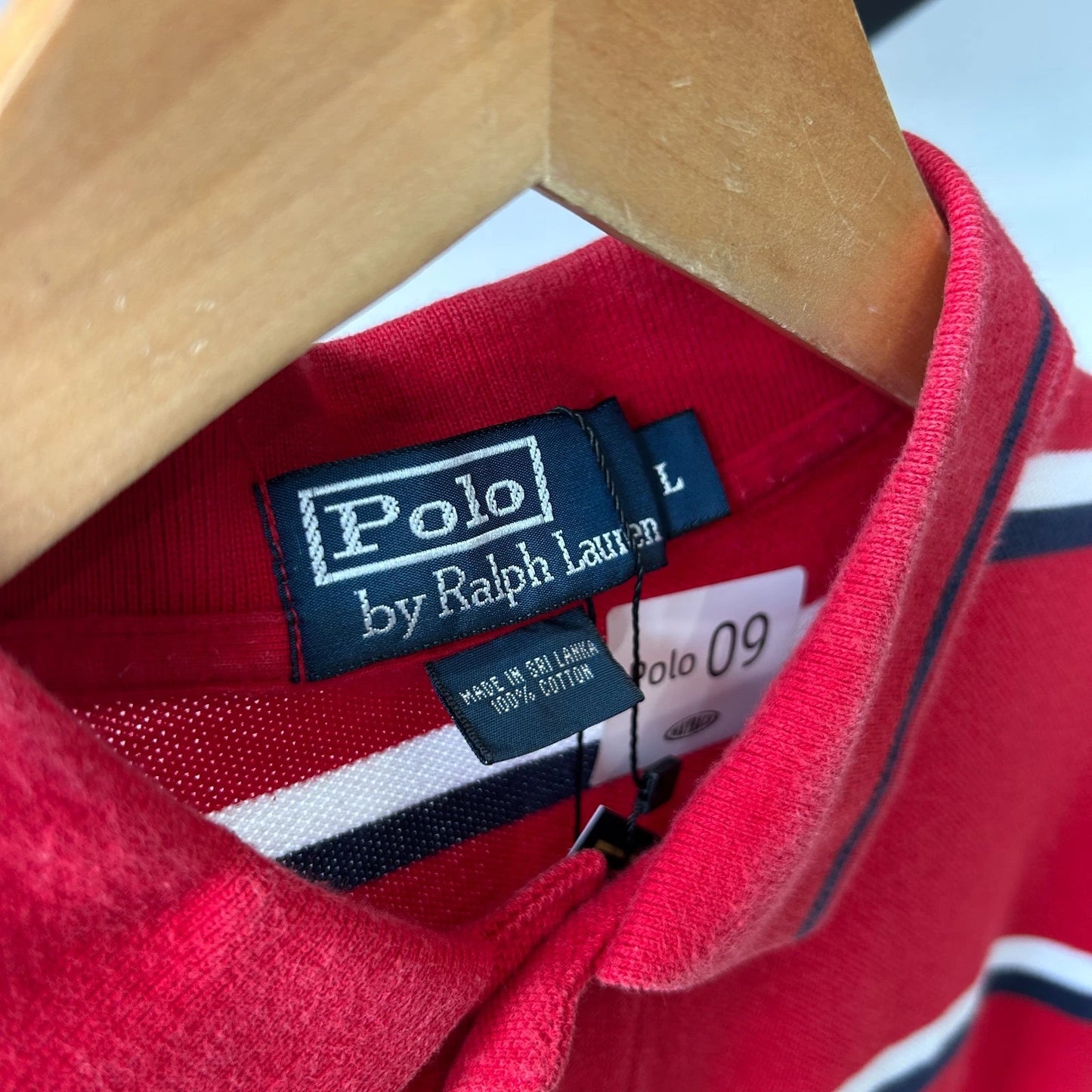 VINTAGE Y2k | Ralph Lauren Sm Pony Nautical Striped Polo Shirt sz L